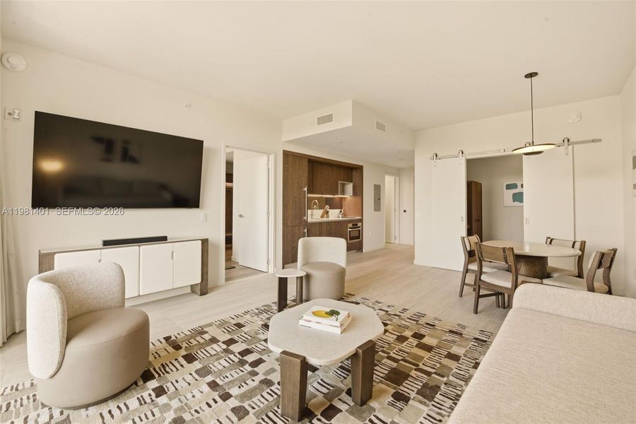 Furnished interior view inside a new home in , Miami (Image 15).