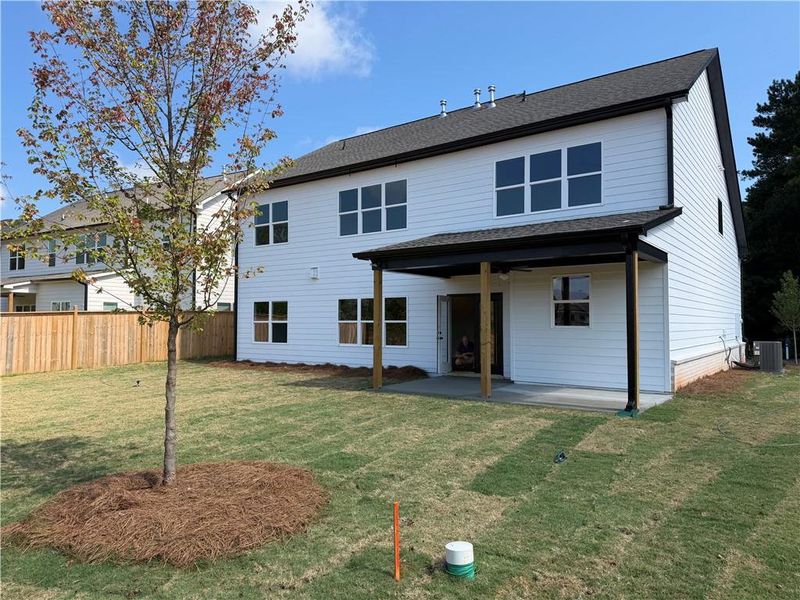 Exterior details and patio area of a home in , Marietta (Image 4). Exterior details and patio area of a home in , Marietta (Image 4).