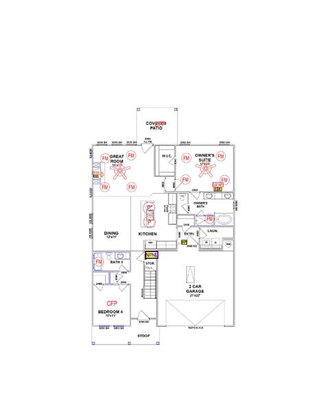 2D floor plan layout of this home in The Grove at Harrison Glen, Lenoir City, TN (Image 5).