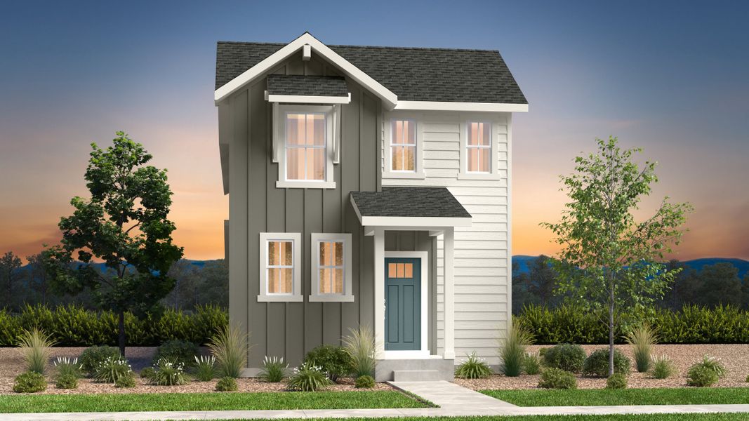 Representative exterior photo of a completed home built from the Stella by Taylor Morrison in Sky Ranch, Aurora, CO (Image 2).