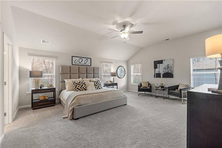 Furnished interior view inside a new home in Hillbrooke Preserve, Conyers (Image 16). Furnished interior view inside a new home in Hillbrooke Preserve, Conyers (Image 16).