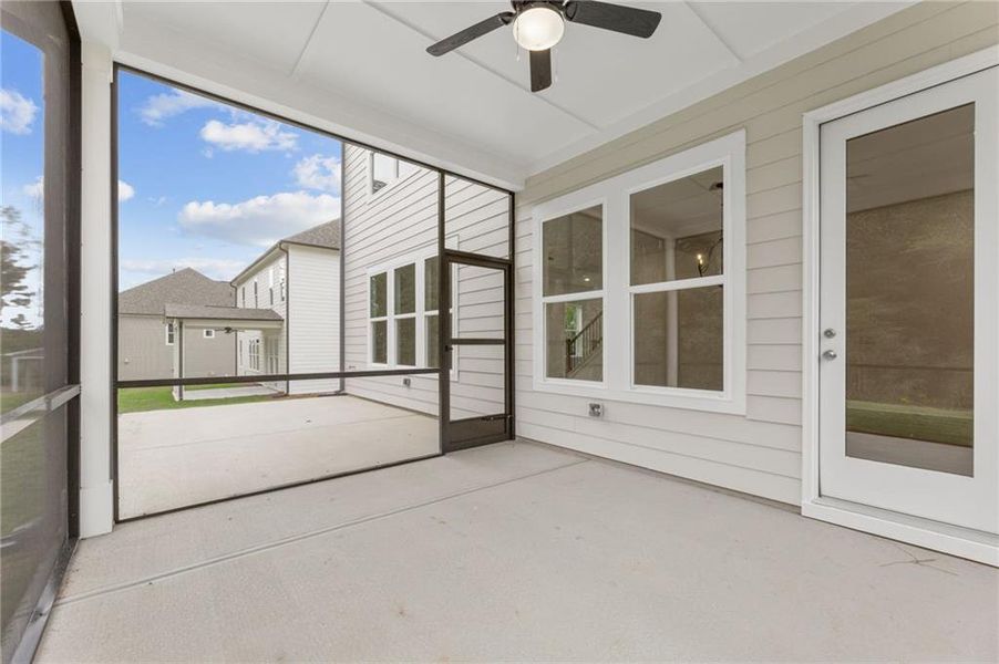 Exterior details and patio area of a home in Ashbury Commons, Powder Springs (Image 26). Exterior details and patio area of a home in Ashbury Commons, Powder Springs (Image 26).