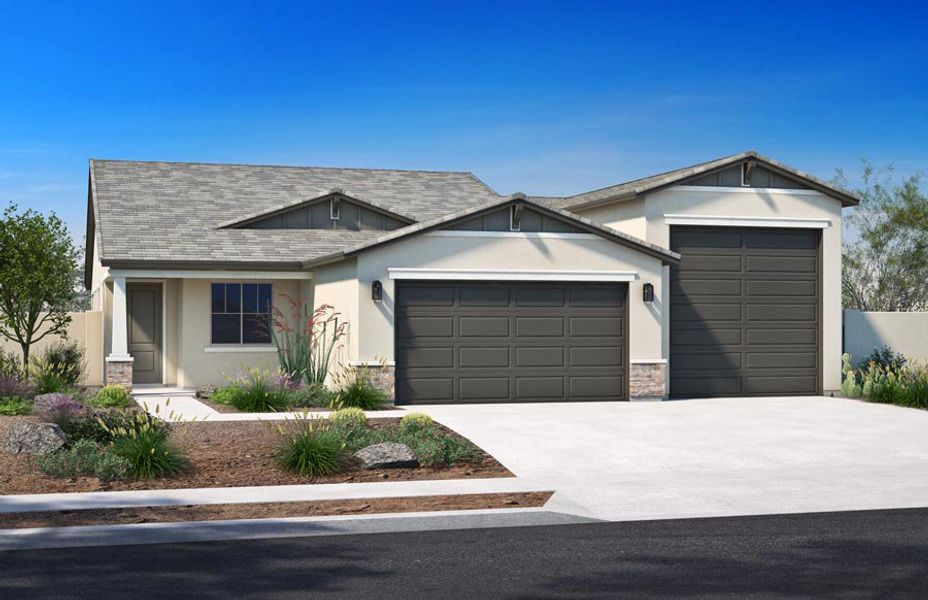 Representative exterior photo of a completed home built from the 1753 by Homes by Towne in Laveen Vistas II, Laveen, AZ (Image 5).