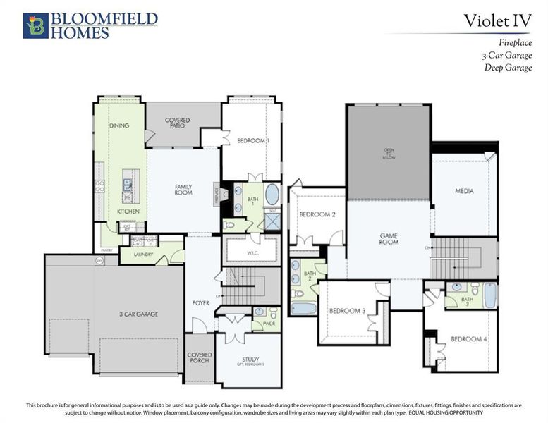 2D floor plan layout of this home in Mockingbird Hills 60-65, Joshua, TX (Image 5).