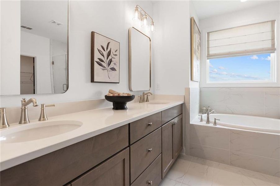 Furnished interior view inside a new home in East Harbor II at Chestatee, Dawsonville (Image 49).