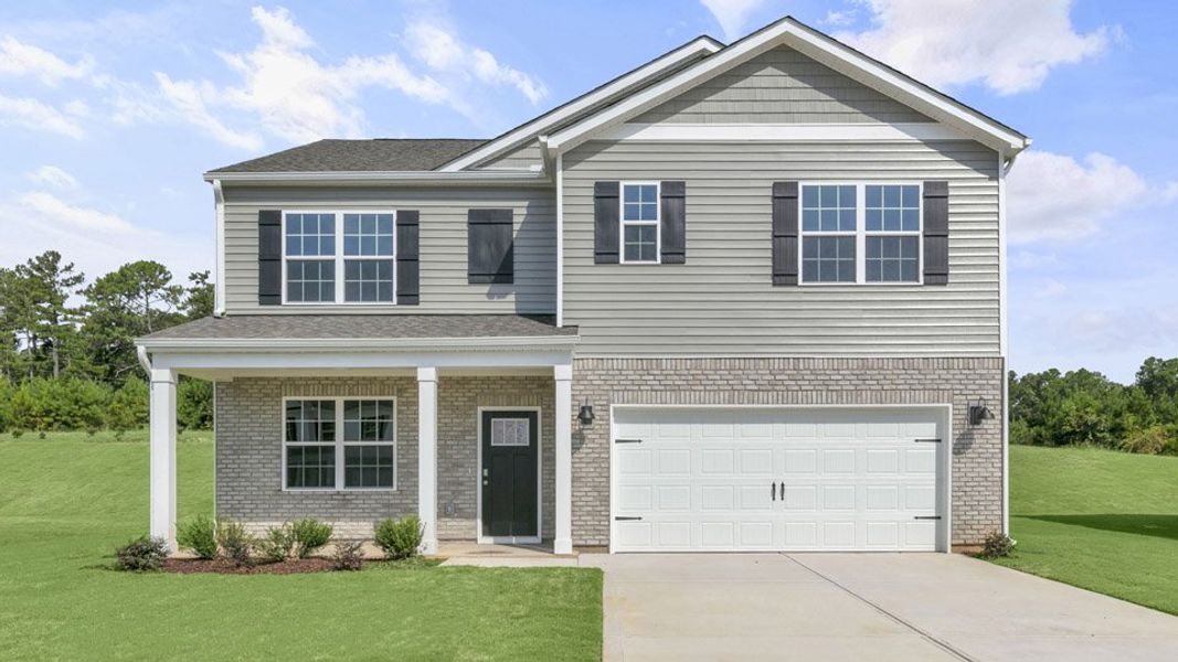 Representative exterior photo of a completed home built from the HAYDEN by D.R. Horton in Collinswood, Aberdeen, NC (Image 21).