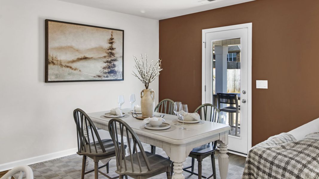 Representative furnished interior of a home built from the Freeport by D.R. Horton in Bailey Park, Fayetteville (Image 22).