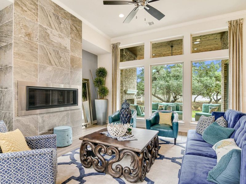 Furnished interior view inside a new home in Ranches at Creekside, Boerne (Image 5).
