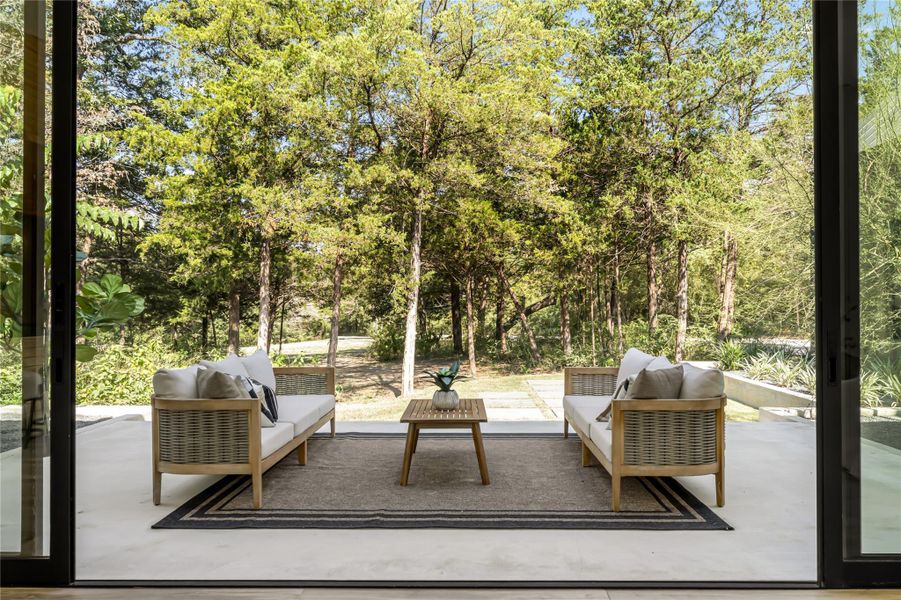 Exterior details and patio area of a home in , College Station (Image 30).