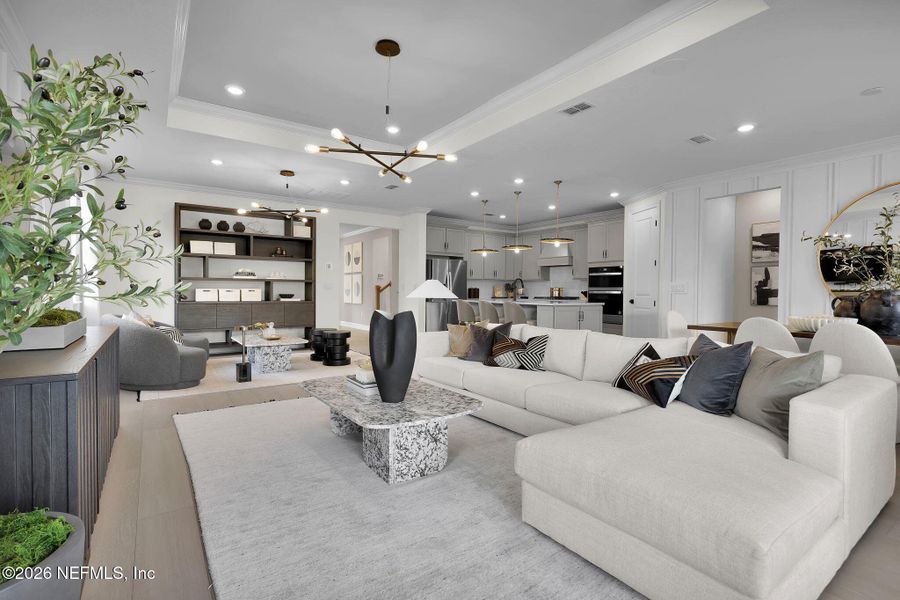Furnished interior view inside a new home in Westerly Park at Wildlight, Yulee (Image 18).