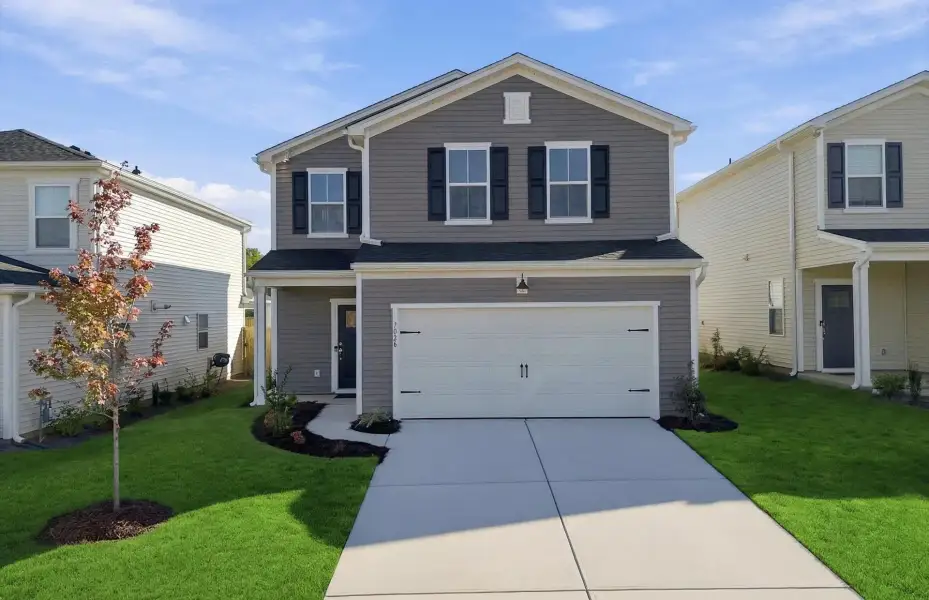 Front exterior of a new home in Crestview, Spartanburg, SC, highlighting curb appeal (Image 2).