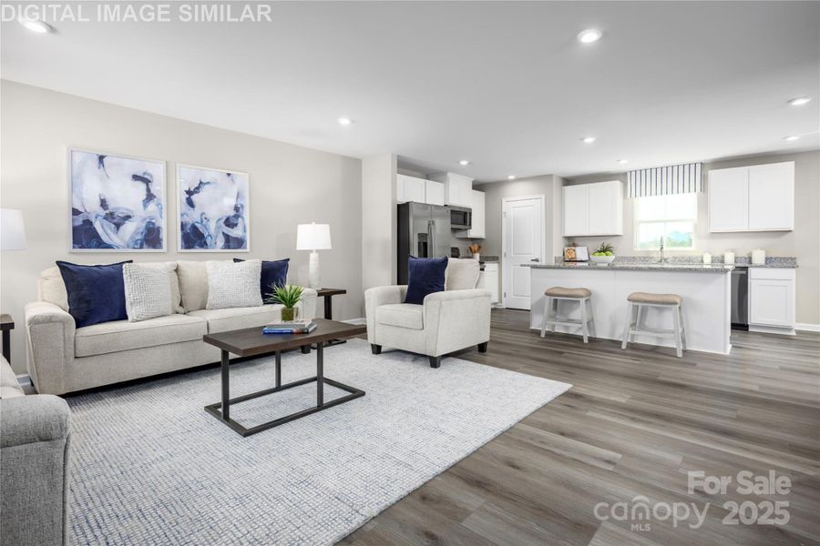 Furnished interior view inside a new home in Bozardt Farms, Charlotte (Image 18).