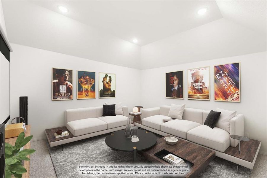 Furnished interior view inside a new home in Sunrise at Garden Valley, Waxahachie (Image 16).