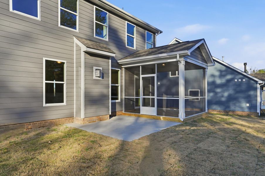Exterior details and patio area of a home in Waterford Commons, Rock Hill (Image 27). Exterior details and patio area of a home in Waterford Commons, Rock Hill (Image 27).
