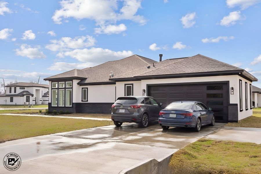 Front exterior of a new home in , Dayton, TX, highlighting curb appeal (Image 2). Front exterior of a new home in , Dayton, TX, highlighting curb appeal (Image 2).