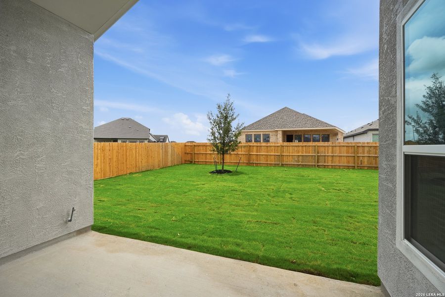 Exterior details and patio area of a home in Alsatian Oaks, Castroville (Image 3). Exterior details and patio area of a home in Alsatian Oaks, Castroville (Image 3).