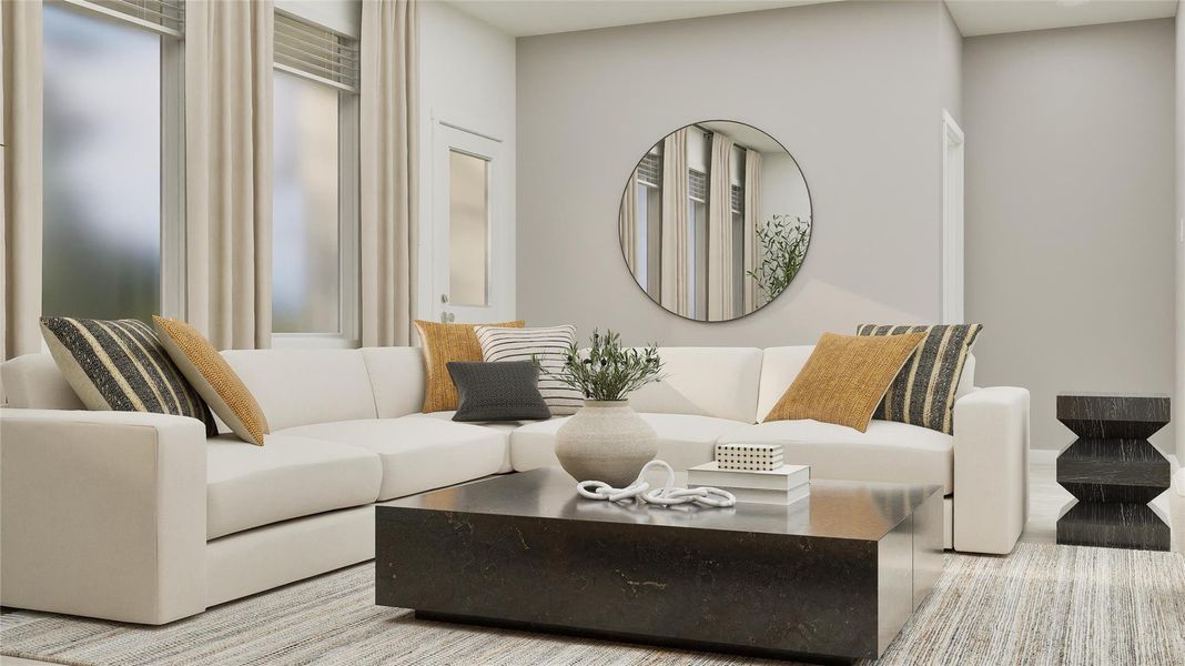 Furnished interior view inside a new home in River Bridge Ranch: Coastline Collection, San Marcos (Image 10).