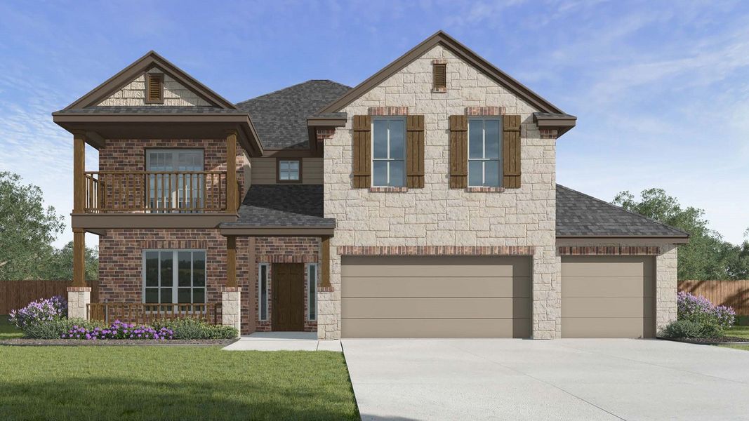 Representative exterior photo of a completed home built from the Woodsford by D.R. Horton in The Woods, Lumberton, TX (Image 2). Representative exterior photo of a completed home built from the Woodsford by D.R. Horton in The Woods, Lumberton, TX (Image 2).