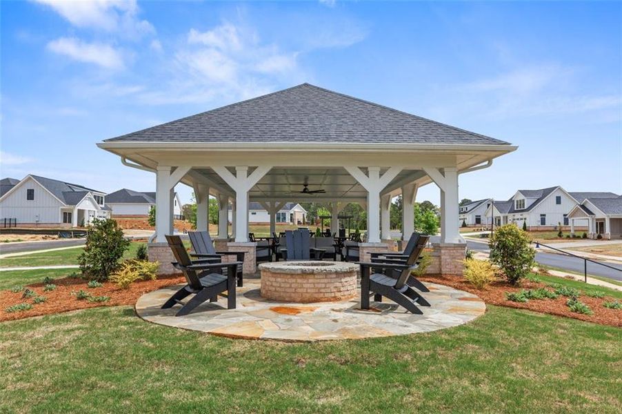 Front exterior of a new home in The Courtyards of Franklin Goldmine, Cumming, GA, highlighting curb appeal (Image 13).