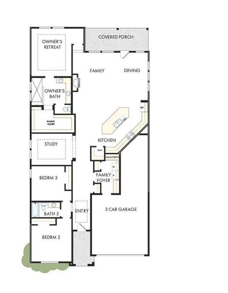 2D floor plan layout of this home in Maple Grove at Towne Lake, Woodstock, GA (Image 4).