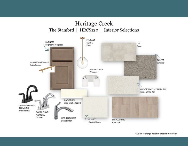 Sample of building materials used in homes in Heritage Creek, Nashville (Image 41).