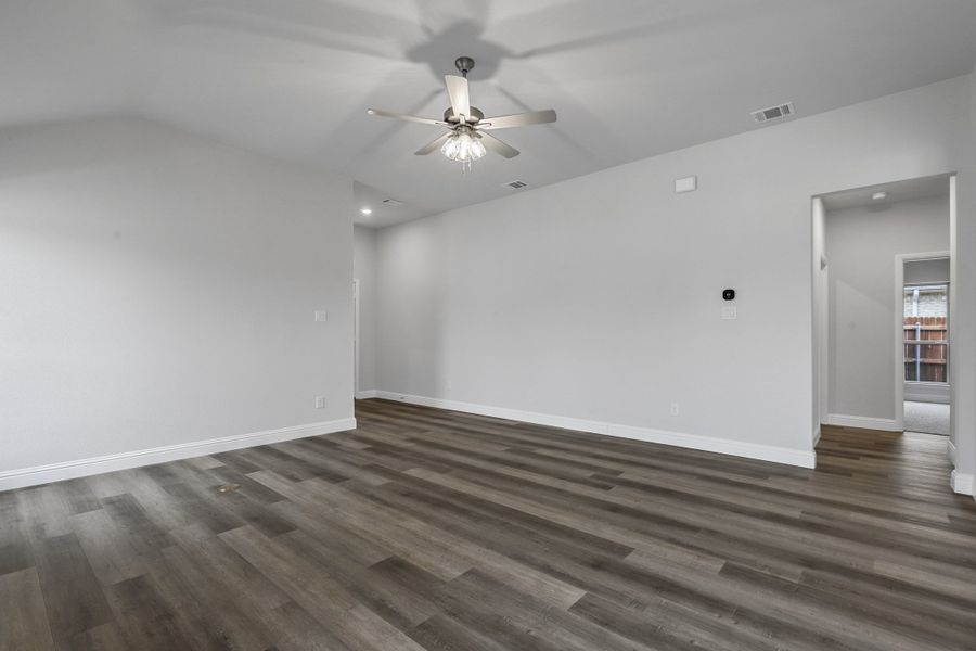Representative unfurnished interior of a home built from the Devin by Cheldan Homes in Sunset Ridge, Keene (Image 44). Representative unfurnished interior of a home built from the Devin by Cheldan Homes in Sunset Ridge, Keene (Image 44).