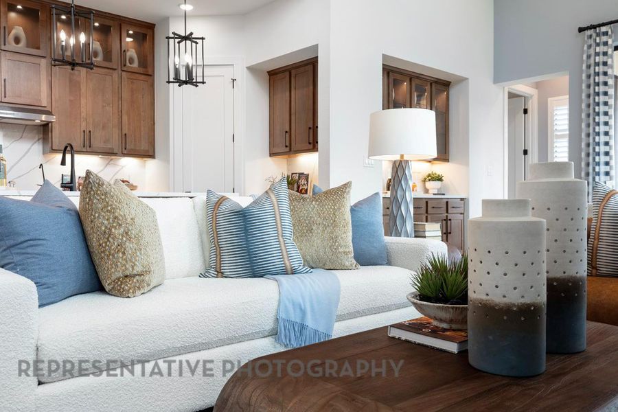 Furnished interior view inside a new home in Wolf Ranch: 46ft. lots, Georgetown (Image 33). Furnished interior view inside a new home in Wolf Ranch: 46ft. lots, Georgetown (Image 33).