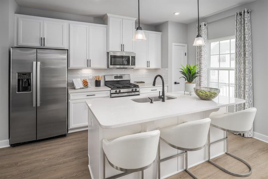Furnished interior view inside a new home in Sunset Creek Townhomes, Charlotte (Image 3).
