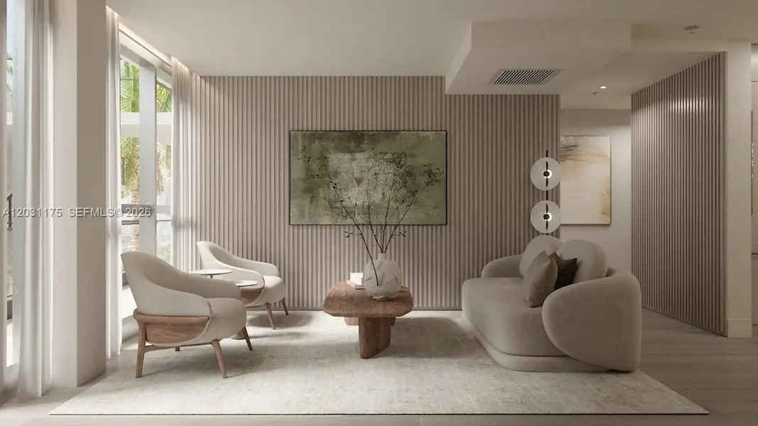 Furnished interior view inside a new home in , Miami Beach (Image 9). Furnished interior view inside a new home in , Miami Beach (Image 9).