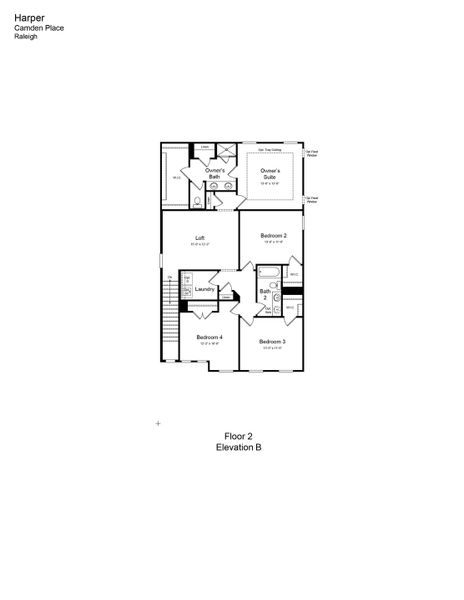 2D floor plan layout of this home in Camden, Angier, NC (Image 15).
