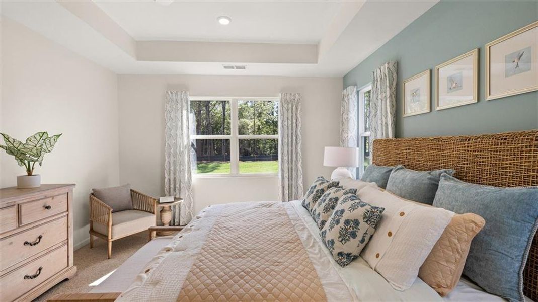 Furnished interior view inside a new home in Preserve at Dove Creek, Statham (Image 37).