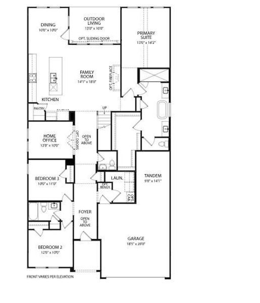 Wimberley Main Level Floor Plan