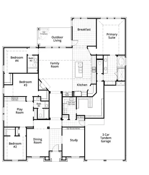 2D floor plan layout of this home in Sandbrock Ranch, Aubrey, TX (Image 3). 2D floor plan layout of this home in Sandbrock Ranch, Aubrey, TX (Image 3).