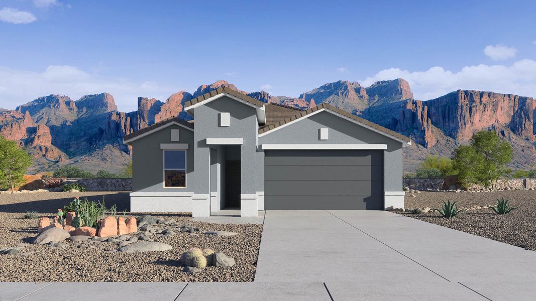 Representative exterior photo of a completed home built from the Gaven by D.R. Horton in Upper Canyon, Phoenix, AZ (Image 1).