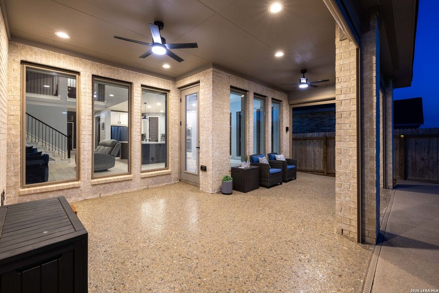 Exterior details and patio area of a home in Kallison Ranch, San Antonio (Image 29).