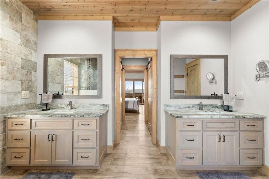 Furnished interior view inside a new home in , Cleveland (Image 40).