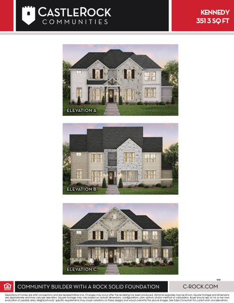 Front exterior of a new home in Solterra, Mesquite, TX, highlighting curb appeal (Image 2).