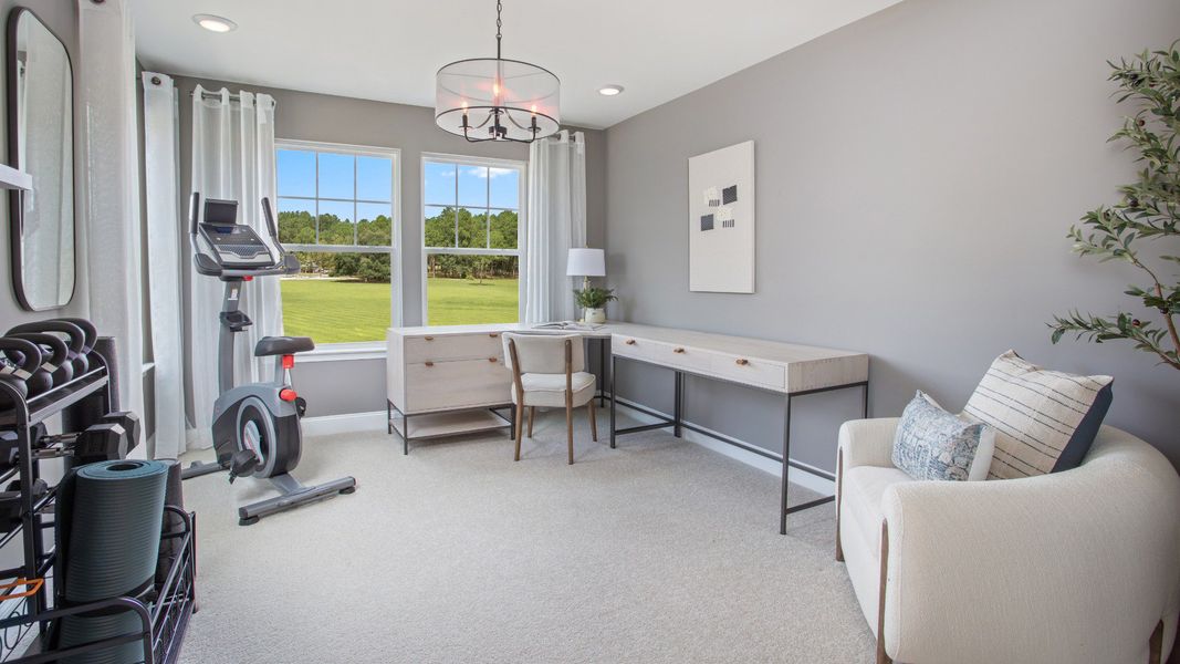 Furnished interior view inside a new home in Station Pointe, Angier (Image 8).