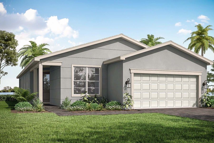 Representative exterior photo of a completed home built from the Aspen by Mattamy Homes in Tradition, Port St. Lucie, FL (Image 14).