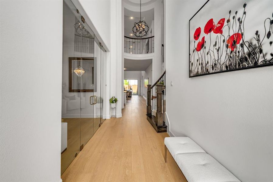 Furnished interior view inside a new home in Fields 50', Frisco (Image 14).