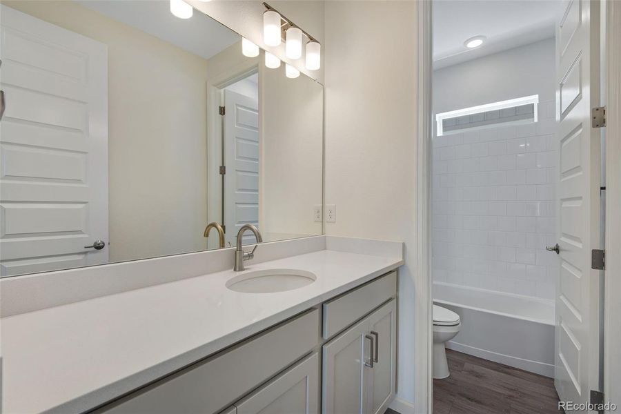 Furnished interior view inside a new home in Prelude at The Aurora Highlands, Aurora (Image 10).