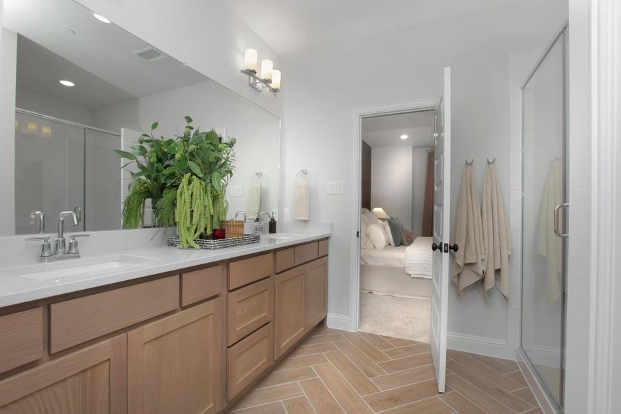Representative furnished interior of a home built from the Emberly by Drees Custom Homes in Mosaic Townhomes, Celina (Image 15). Representative furnished interior of a home built from the Emberly by Drees Custom Homes in Mosaic Townhomes, Celina (Image 15).