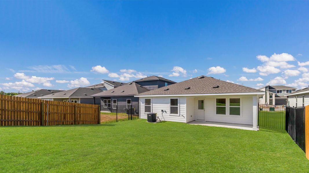 Representative exterior photo of a completed home built from the The Caden by D.R. Horton in Trails at Wildhorse, Austin, TX (Image 6). Representative exterior photo of a completed home built from the The Caden by D.R. Horton in Trails at Wildhorse, Austin, TX (Image 6).