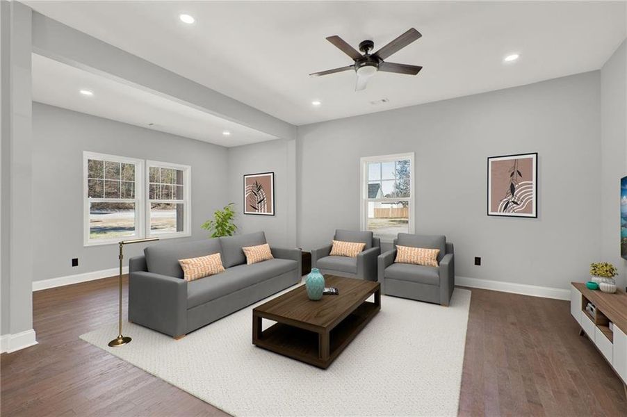 Furnished interior view inside a new home in , Rockmart (Image 9).