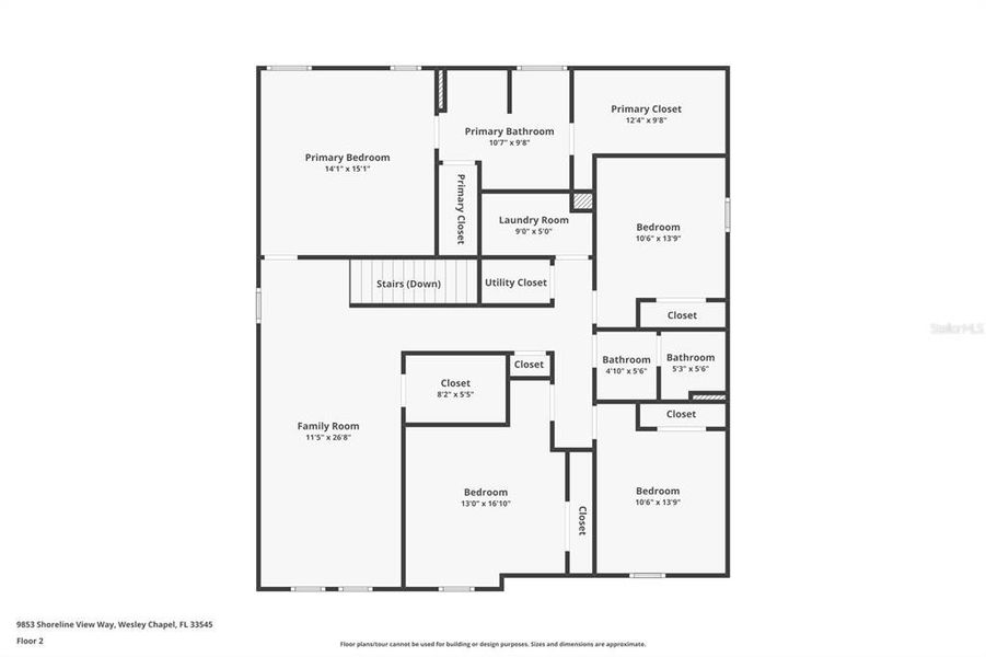 2D floor plan layout of this home in , Wesley Chapel, FL (Image 5).