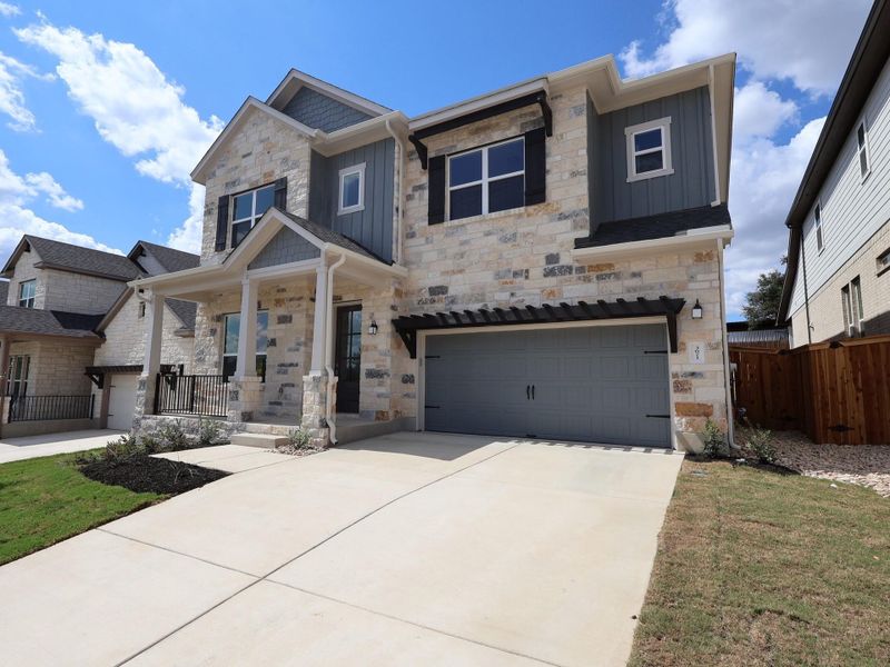 Exterior details and patio area of a home in Edgewood, Leander (Image 2). Exterior details and patio area of a home in Edgewood, Leander (Image 2).