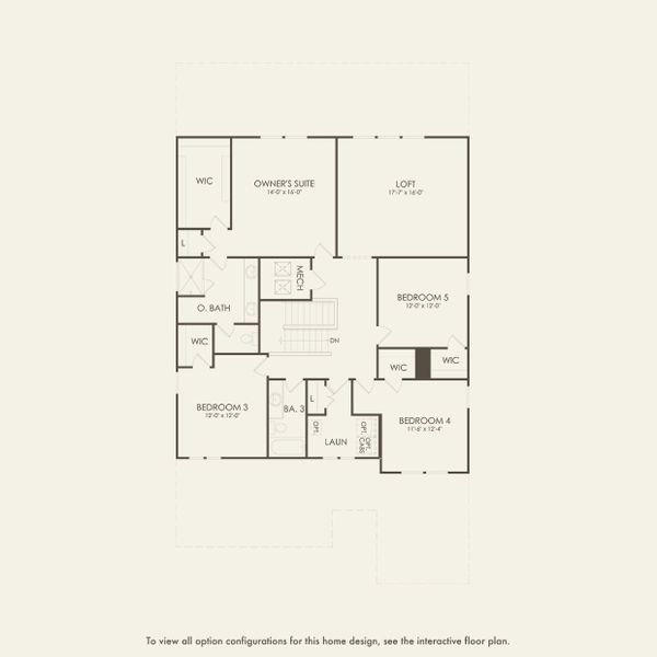 2D floor plan layout for the Scarlett by Pulte Homes in Lakehaven Estates, Clermont, FL (Image 4).