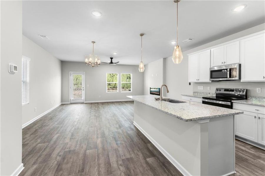 Furnished interior view inside a new home in The Grove At Mundy Mill, Gainesville (Image 10).