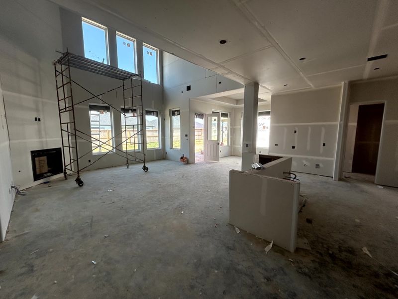 Construction progress -open concept living space