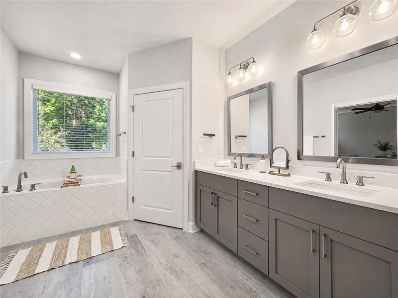 Furnished interior view inside a new home in , Johns Creek (Image 31).